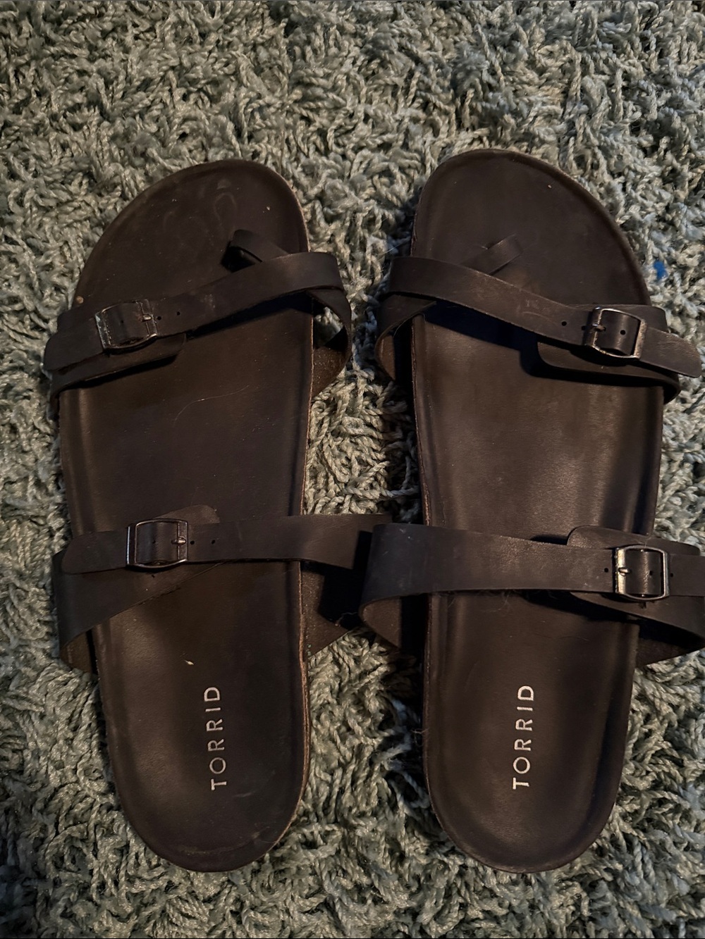 Torrid Size 13W Black Suede Sandle